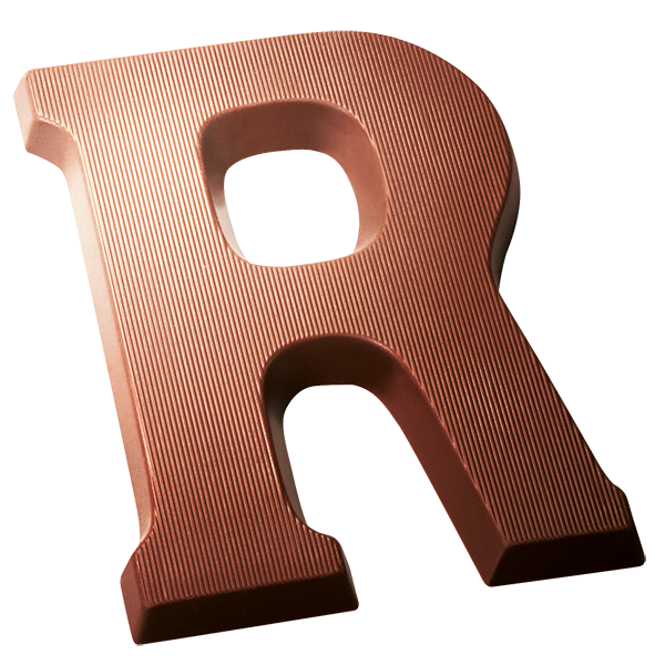 Belgian Milk Chocolate Letter R