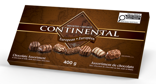 Continental Assortment Chocolate Box 400g