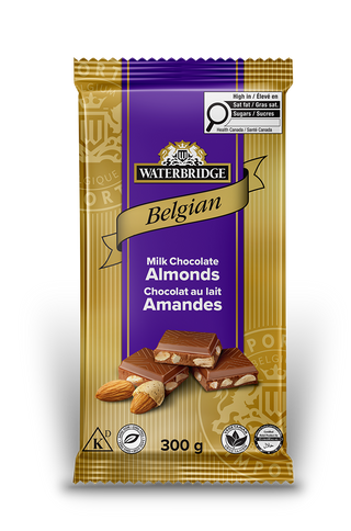 Belgian Milk Chocolate Almond Bar 300g