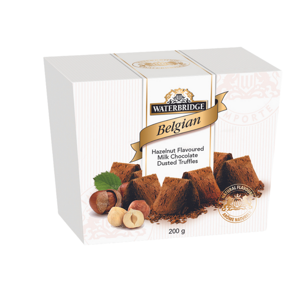Belgian Hazelnut Dusted Truffles 200g