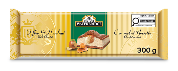 Hazelnut & Toffee Filled Milk Chocolate Bar 300g