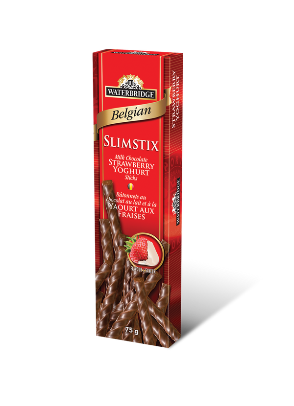 Slimstix Belgian Milk Chocolate Strawberry Yoghurt Carton 75g