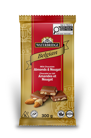 Belgian Milk Almonds & Nougat Bar 300g