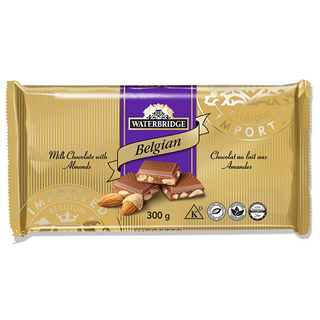 Belgian Milk Chocolate Almond Bar 300g