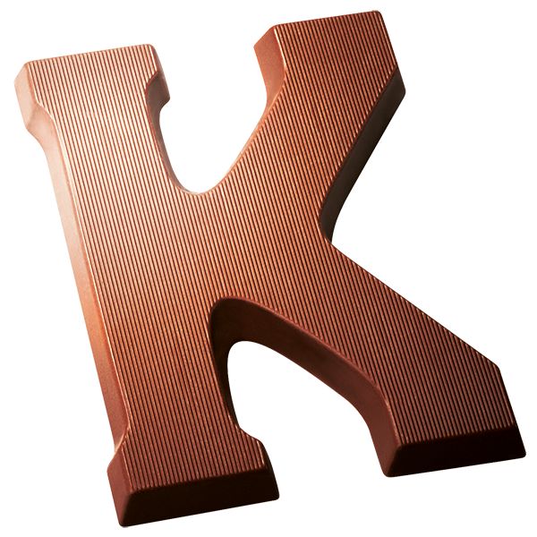 Belgian Milk Chocolate Letter K