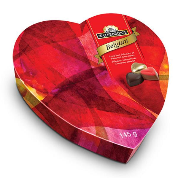 Waterbridge Belgian Chocolate Hearts Box 145g